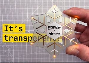 Transparent Snowflake Christmas PCB Badge