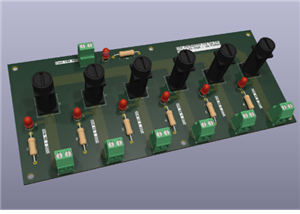 Fuse distribution PCB 16A 6 output 12V